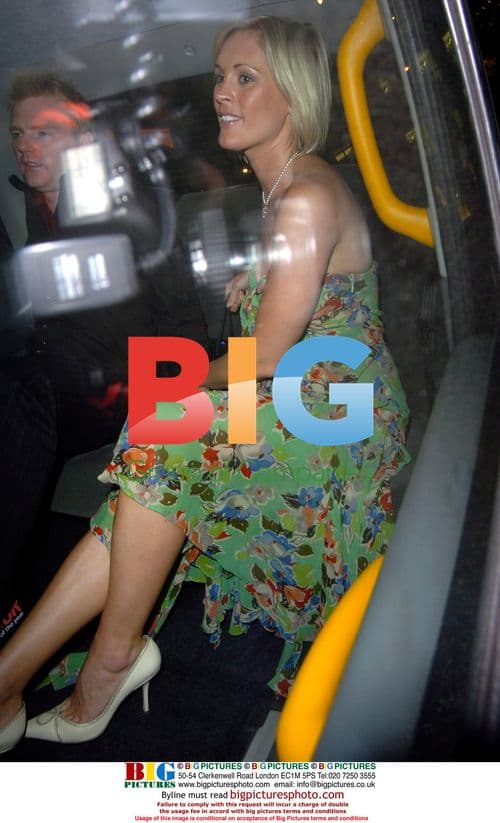 TV presenter Jenny Faulkner leaving Glamour Awards party