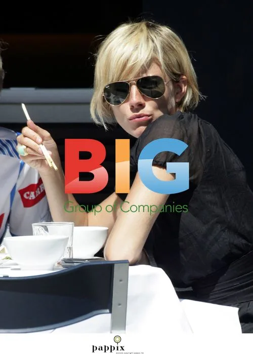 Sienna Miller Dining in London