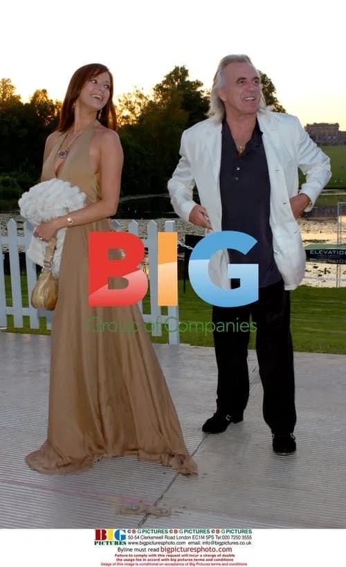 Peter Stringfellow and girlfriend at Silverstone Grand Prix Ball