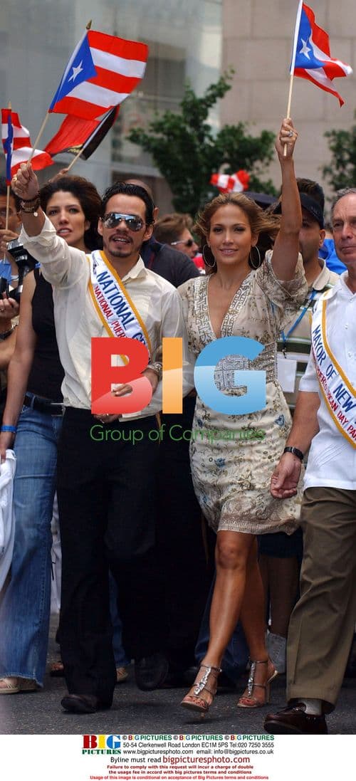 Marc Anthony, Jennifer Lopez at Puerto Rican Parade