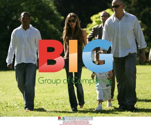 Victoria Beckham with sons in Baden-Baden