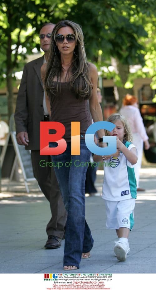 Victoria Beckham with sons in Baden-Baden