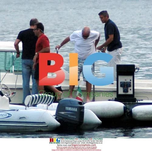 George Clooney Enjoys Boat Trip on Lake Como