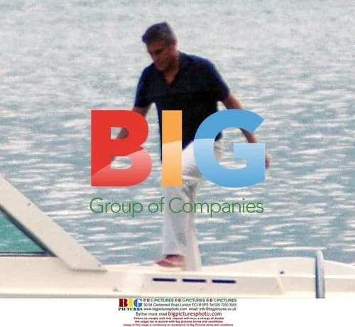 George Clooney Inspects Boat in Italy