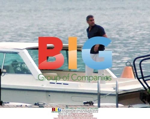 George Clooney Prepares Boat