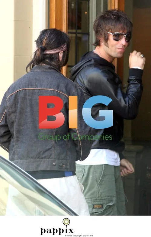 Liam Gallagher enjoys drink before World Cup match