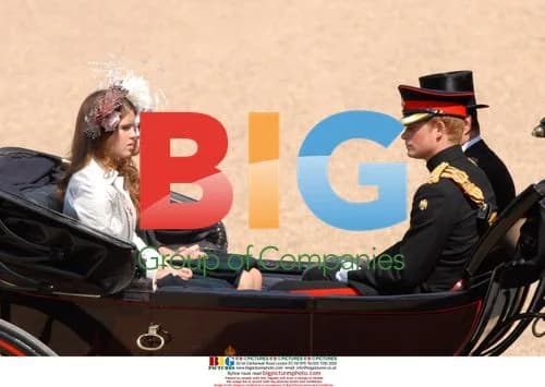 Princesses Beatrice and Eugenie with Prince Harry
