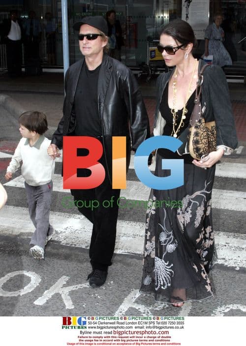 Michael Douglas and Katherine Zeta Jones Arrive in London