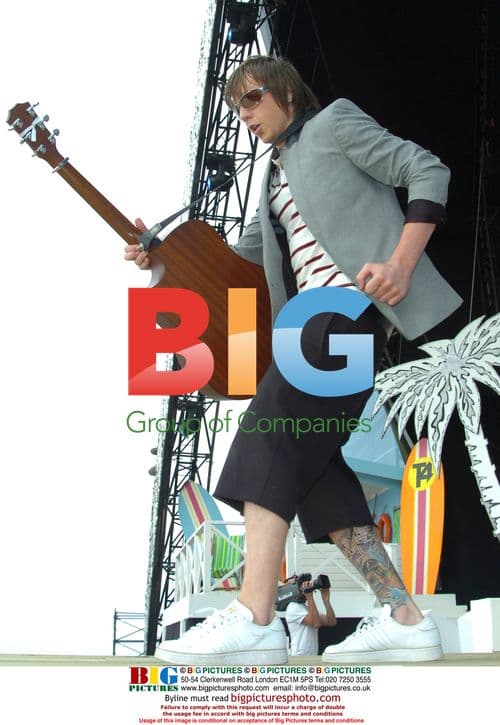 Danny from McFLY at T4 on the Beach