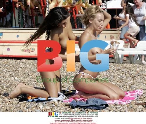 Hayley Marie and Claire sunbathing topless