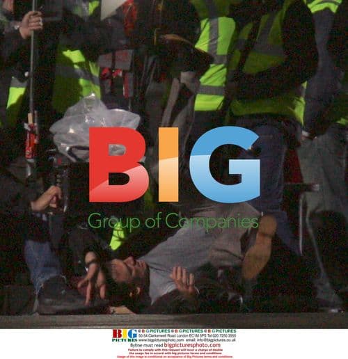 Daniel Craig on Casino Royale Set