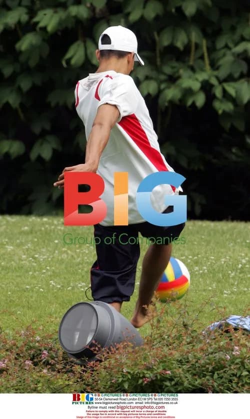 Footballer Jermaine Jenas relaxing