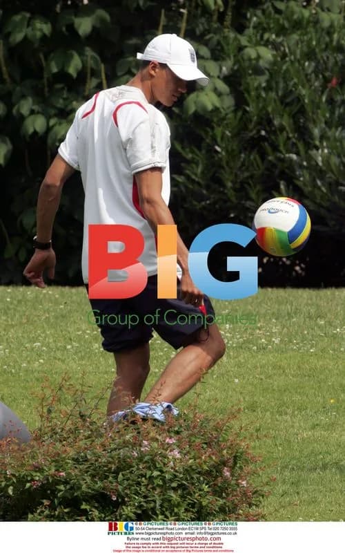 Footballer Jermaine Jenas relaxes
