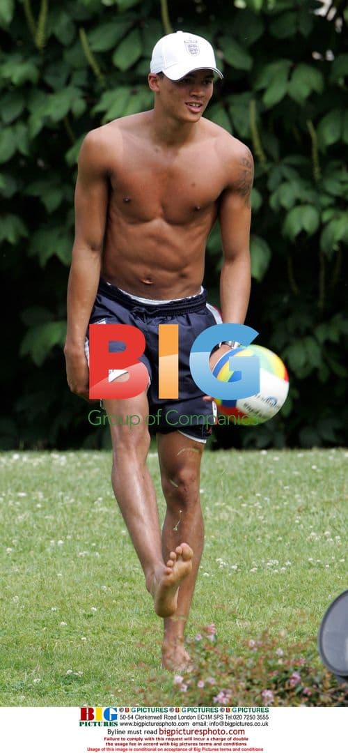 Footballer Jermaine Jenas relaxes in Baden Baden