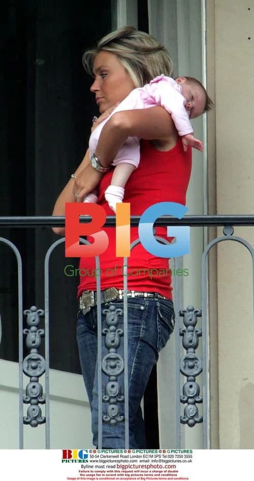 Alex Curran and Daughter Lexie in Baden Baden