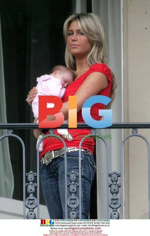 Alex Curran and daughter Lexie in Germany
