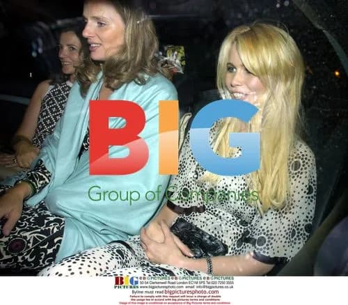 Claudia Schiffer Leaving Branson's Pre-Wimbledon Party