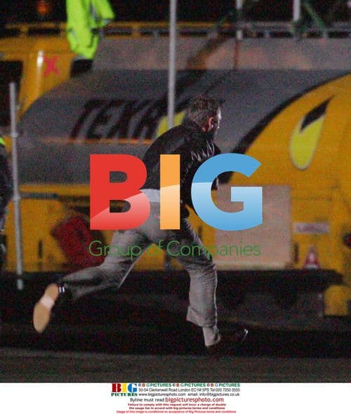 Daniel Craig on the set of Casino Royale