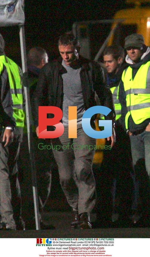 Daniel Craig on Casino Royale Set