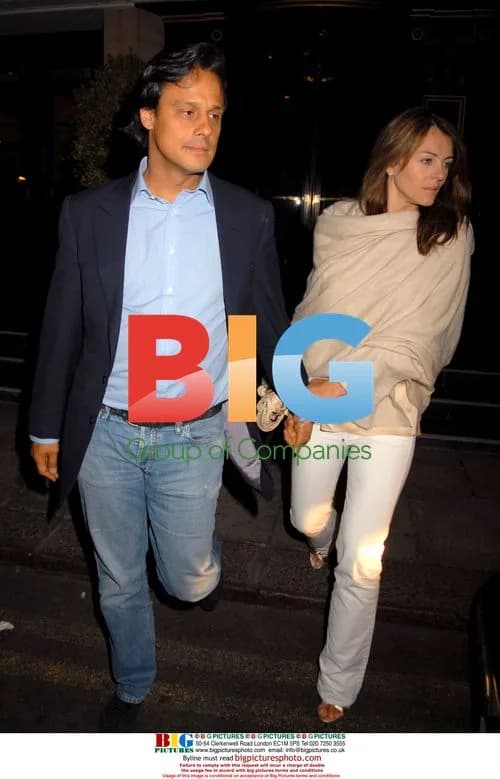 Elizabeth Hurley and Arun Nayar out for dinner