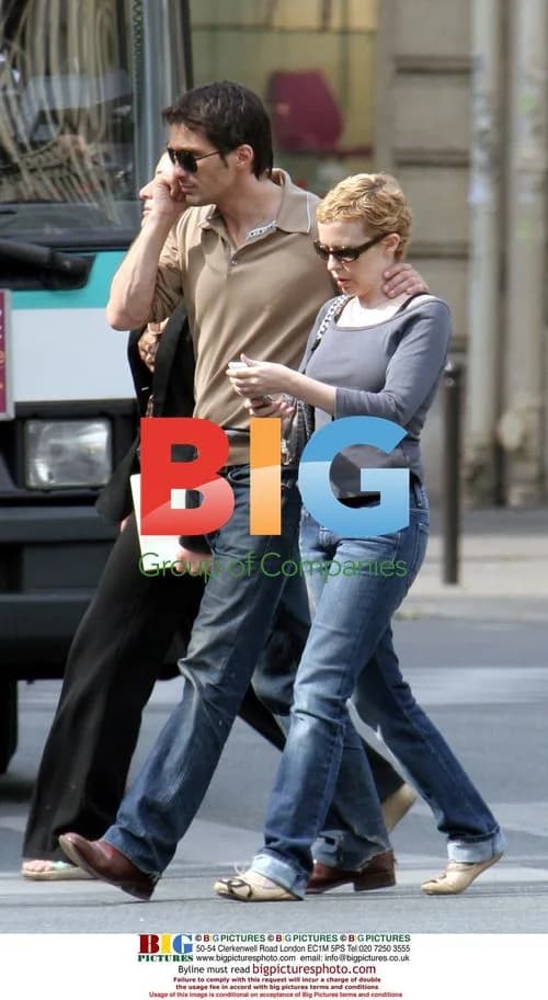 Kylie Minogue and Olivier Martinez in Paris