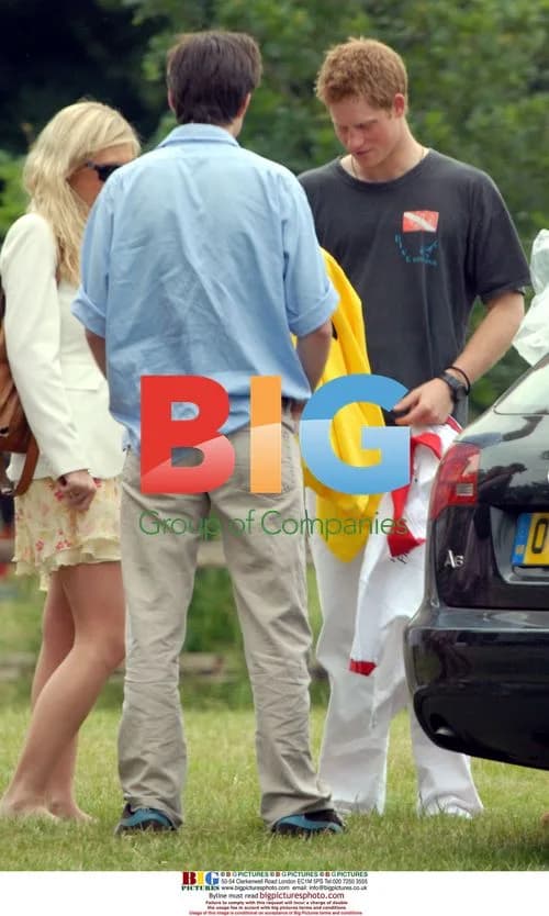 Prince Harry plays polo in Berkshire