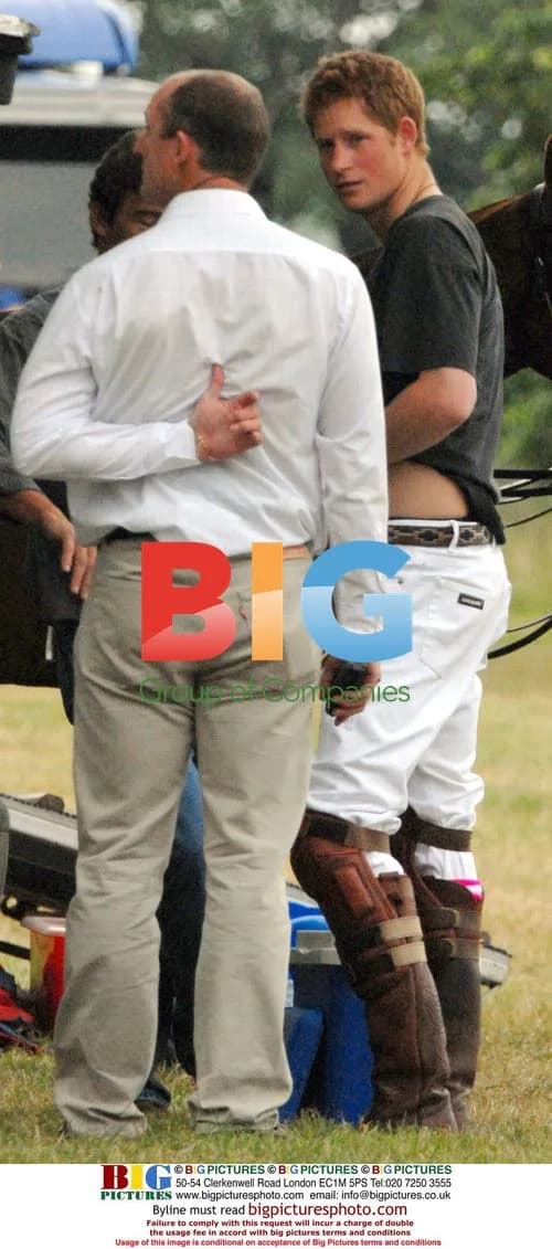 Prince Harry plays polo in Berkshire