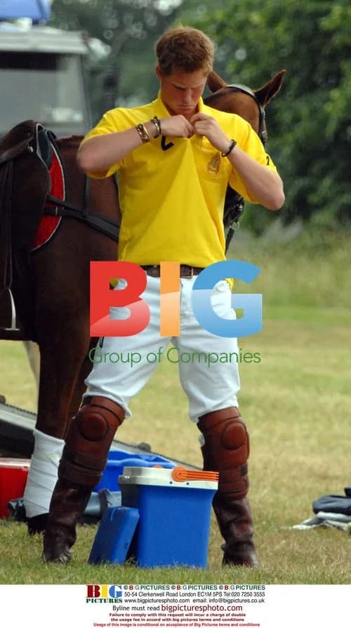 Prince Harry Plays Polo in UK