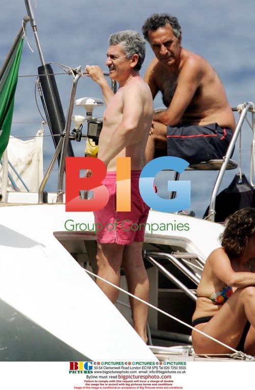 Massimo D'Alema on holiday in Ponza, Italy