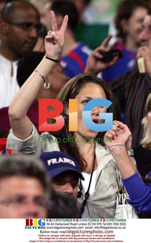 French players' wives watch France v Spain