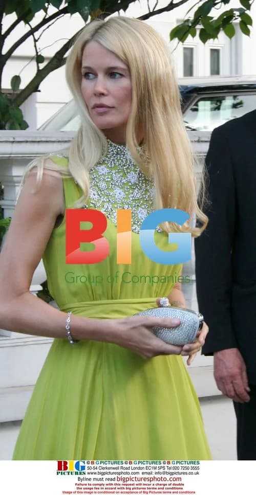 Claudia Schiffer outside London home