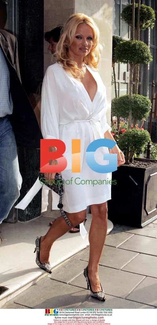 Pamela Anderson Leaving Claridge's Hotel