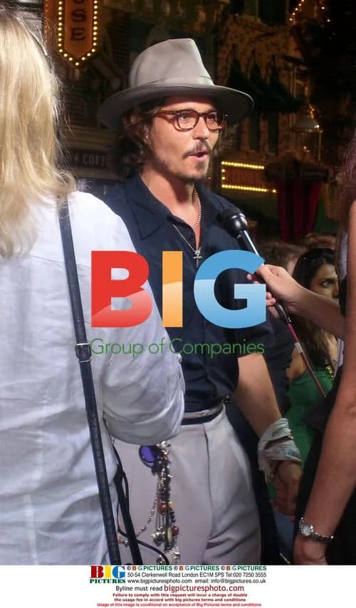 Johnny Depp at Pirates Premiere in Disneyland