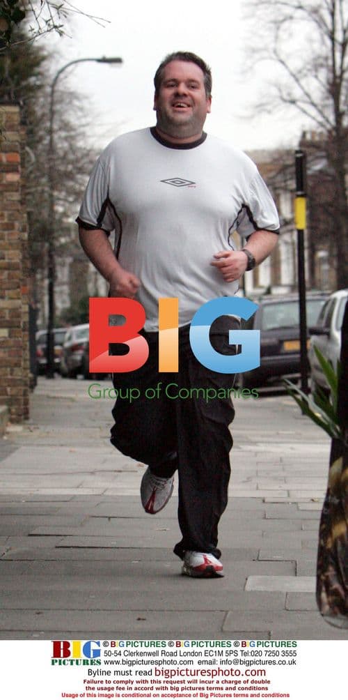Radio 1 DJ Chris Moyles Jogging