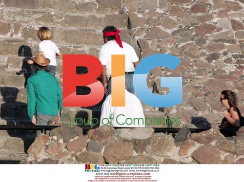 Mick Jagger and son Luca in Teotihuacan, Mexico