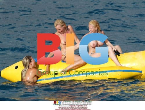 Glamour Girls on Inflatable Banana