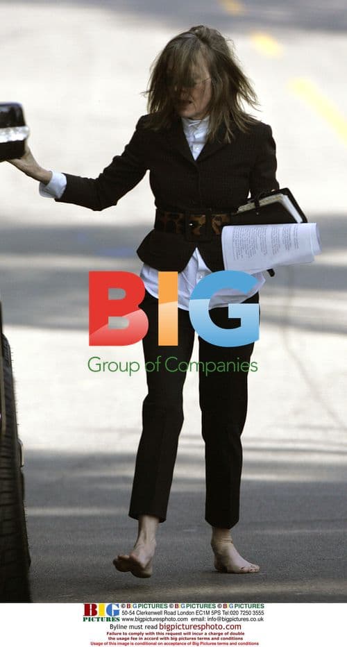 Diane Keaton Barefoot in Beverly Hills