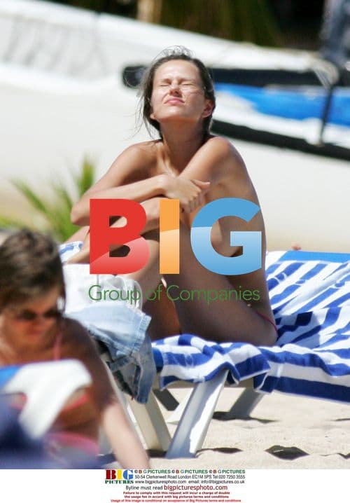 Supermodel Anna Draganska in St Barths