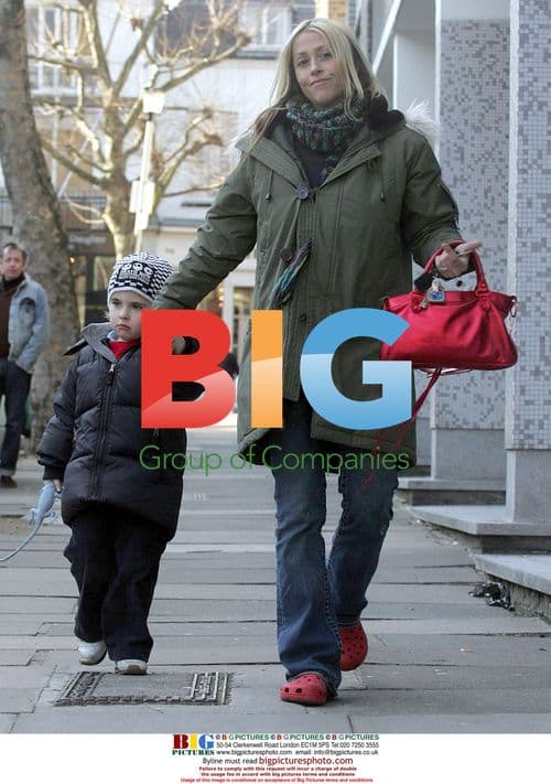 Nicole Appleton with son Gene in North London