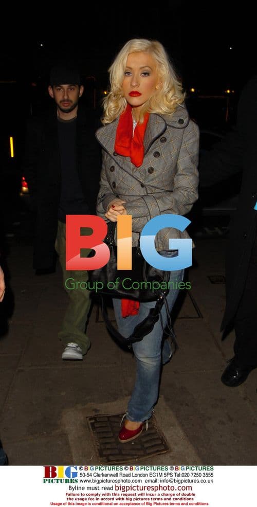 Christina Aguilera Enjoys Night Out in London