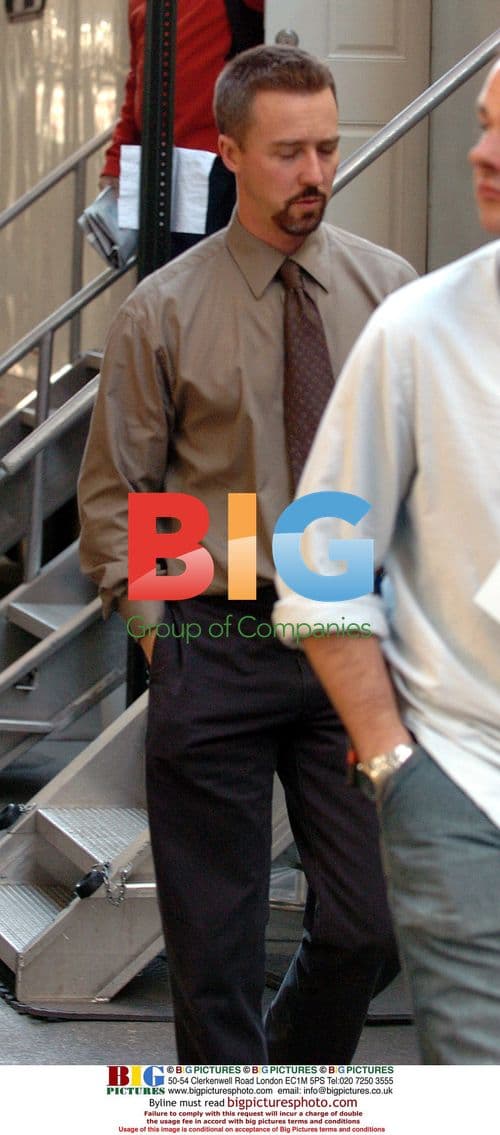 Ed Norton and Noah Emmerich on set of Pride & Glory