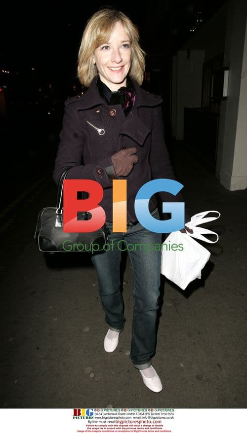 Jane Horrocks Runs Errands in Soho, London