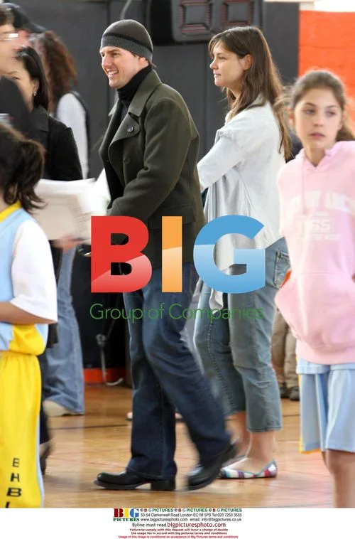 Tom Cruise and Katie Holmes at Basketball Game