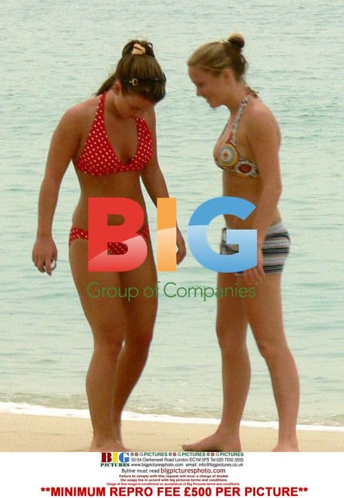 Coleen Mcloughlin in Polka Dot Bikini in Dubai