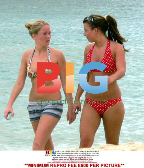 Coleen Mcloughlin in Polka Dot Bikini in Dubai