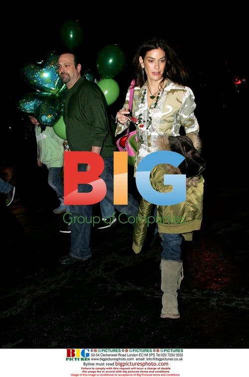 Teri Hatcher celebrates St. Patrick’s Day at bowling alley