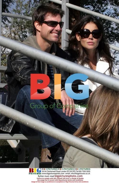 Tom Cruise and Katie Holmes at Baseball Game