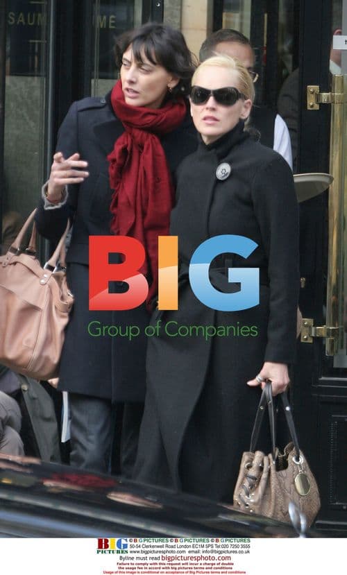 Sharon Stone in Paris with Ines De La Fressange