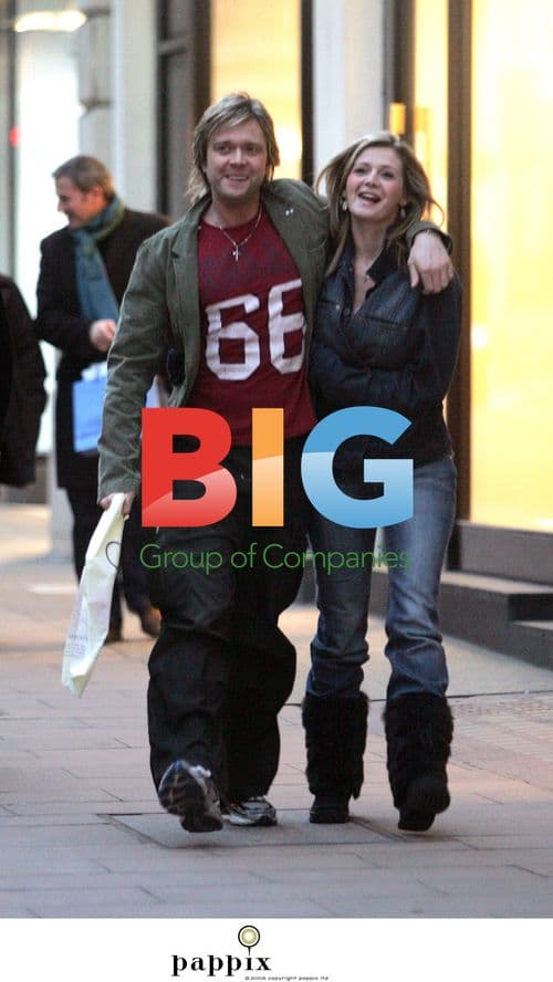 Darren Day Looks Bored with Girlfriend in London