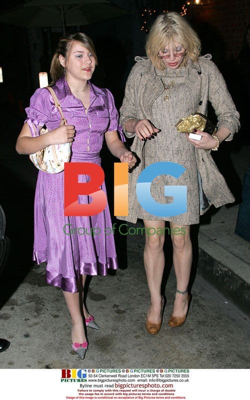 Courtney Love and daughter at Mr. Chow